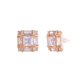 Sparkling Elegance Crystal Charm Stud Earrings