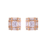 Sparkling Elegance Crystal Charm Stud Earrings