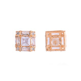 Sparkling Elegance Crystal Charm Stud Earrings