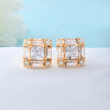 Sparkling Elegance Crystal Charm Stud Earrings