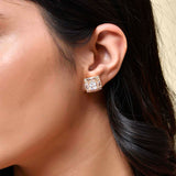 Sparkling Elegance Crystal Charm Stud Earrings