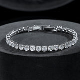 Sparkling Elegance Twilight Crystal  American Diamond Tennis Bracelet