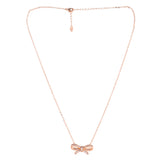 Sparkling Elegance Bow-tiful Charm Gold Necklace