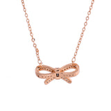 Sparkling Elegance Bow-tiful Charm Gold Necklace