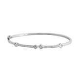 Sparkling Elegance Silver Reverie American Diamond Bracelet