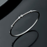 Sparkling Elegance Silver Reverie American Diamond Bracelet