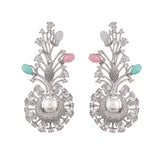 Sparkling Elegance Multicolored Cz Studded Earrings