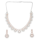 Sparkling Elegance Gleaming Beauty American Diamond Necklace Set