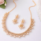 Sparkling Elegance Regal Shine American Diamond Necklace Set