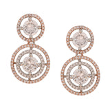 Sparkling Elegance Gleam Queen Dual Tone American Diamond Earrings