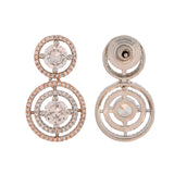 Sparkling Elegance Gleam Queen Dual Tone American Diamond Earrings