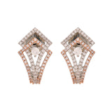 Sparkling Elegance Midnight Glow American Diamond Stud Earrings