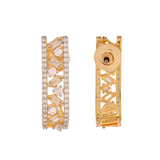 Sparkling Elegance Bling Fling Gold American Diamond Stud Earrings