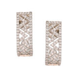 Sparkling Elegance Bling Fling Silver American Diamond Stud Earrings