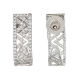 Sparkling Elegance Bling Fling Silver American Diamond Stud Earrings