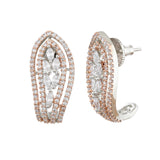 Sparkling Elegance Twilight Dual Tone  American Diamond  Earrings