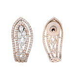 Sparkling Elegance Twilight Dual Tone  American Diamond  Earrings