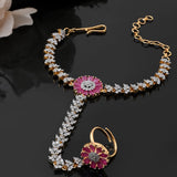 Sparkling Elegance Regal Radiance American Diamond Hath Phool