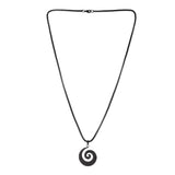 Eclipse Spiraled Black Mens Pendant