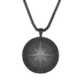 Eclipse Compass Black Mens Pendant