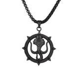 Eclipse Stylish Bold Black Trishul Mens Pendant