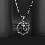 Eclipse Stylish Bold Black Trishul Mens Pendant