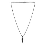 Eclipse Feathered Black Trishul Mens Pendant