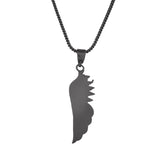 Eclipse Feathered Black Trishul Mens Pendant