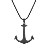 Eclipse Anchor Black Trishul Mens Pendant