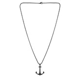 Eclipse Anchor Black Trishul Mens Pendant