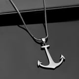 Eclipse Anchor Black Trishul Mens Pendant