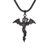 Eclipse Enigmatic Black Dragon Mens Pendant