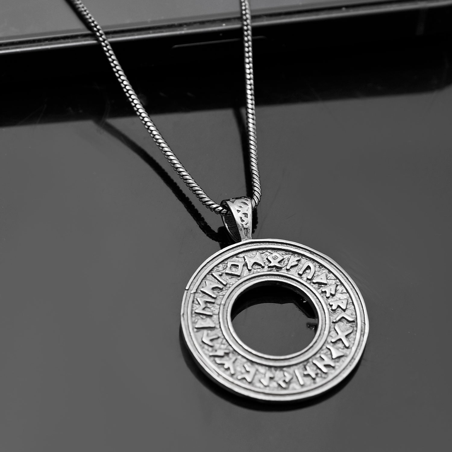 Eclipse Statement Black Mens Pendant