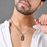 Eclipse Stylish Black Blade Mens Pendant