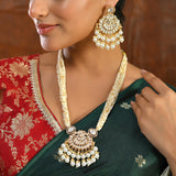 Kundan Elegance Rajwada Haar Necklace Set