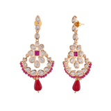 Kundan Elegance Ghoomar Dangler Earrings