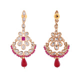 Kundan Elegance Ghoomar Dangler Earrings