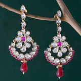 Kundan Elegance Ghoomar Dangler Earrings