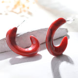 Resin Chic Cherry Hoop Earrings