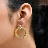 Voyage Eternal Loop Gold Earrings