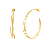 Voyage Golden Swing Hoop Earrings