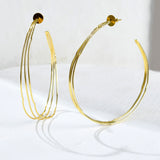 Voyage Golden Swing Hoop Earrings