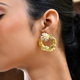 Voyage Pearlescent Gold Earrings