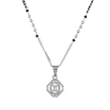 Sparkling Elegance Silver Plated Cz Mangalsutra