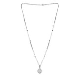 Sparkling Elegance Silver Plated Cz Mangalsutra