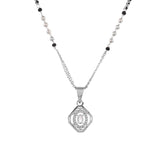 Sparkling Elegance Silver Plated Cz Mangalsutra