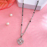 Sparkling Elegance Silver Plated Cz Mangalsutra