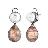 Sparkling Elegance Celestial Charms American Diamond Teardrop Dangler Earrings