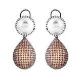 Sparkling Elegance Celestial Charms American Diamond Teardrop Dangler Earrings