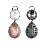 Sparkling Elegance Celestial Charms American Diamond Teardrop Dangler Earrings